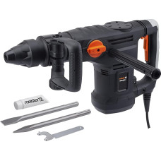 Meister Demolition Hammer 1600 W, MAH1600-1, SDS-Max Intake, 25 Joules of Impact Energy, Anti-Vibration Handle, with Flat and Pointed Chisel, Mortising Hammer in Case, Chisel Hammer/Impact Hammer /