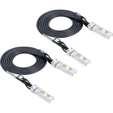 10Gtek Pack of 2 SFP+ DAC Twinax Cable 3 m (9.8 ft), 10G SFP+ to SFP+ Direct Attach Copper Passive Cable for Cisco SFP-H10GB-CU3M, Ubiquiti UniFi, TP-Link, Netgear, D-Link, Zyxel, Mikrotik and More