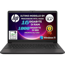 HP Notebook 250 G9, Display Laptop HD 15.6 inch, CPU Intel Celeron N4500 2.8GHz Max, RAM 16GB DDR4, SSD NVMe 1000GB (1TB), Windows 11 Pro, Notebook Ready to Use