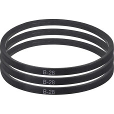 sourcing map 3 Stück B28 Classic gewickelter Keilriemen, 78,7 cm Außenumfang, umwickelt, industrieller Gummi-Keilriemen B-Profil-Keilriemen für Industriemaschinenausrüstung, Schwarz