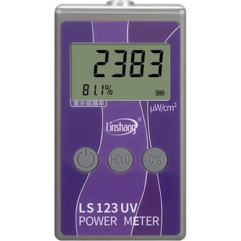 Kznifmk LS123 Nešiojamasis UV spinduliuotės matuoklis matuoja UV spinduliuotės intensyvumą, tankį ir atmetimo koeficientą