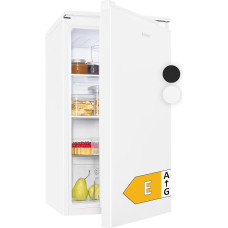 Bomann® Fridge without Freezer, Energy Class E, 84 cm, Quiet, 3 Shelves, Door Hinge Changeable, 87 L, Small Fridge with Vegetable Compartment, Standard Fridge, VS 7255 White
