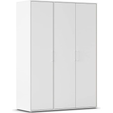 Rauch Möbel Hamilton Wardrobe, Wardrobe, Organiser, 3 Doors, White, Bar Handle White, 140 x 194 x 54 cm