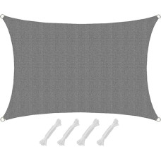 AMANKA 90% UV protection: rectangular sun sail, 1 x 2 m, water permeable and breathable, square sun sail, pergola, sun protection, carport, whirlpool, sun protection, pool sun protection