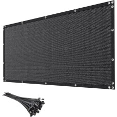 Aruobru atspalvio audinys 1,52 x 15,2 m HDPE atspalvio tinklas 170 g/m² privatumo ekranas Oro sąlygoms atsparus tvoros ekranas nepermatomas Apsauga nuo vėjo ir UV spindulių balkono turėklams