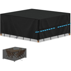 SIMPHAUS Cover Garden Furniture Waterproof Tarpaulin Garden Furniture Anti UV 420D Oxford Fabric Cover Garden Table Protective Cover for Garden Furniture Table and Chairs, Balcony Furniture, Lounge