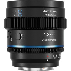 SIRUI 20mm T1.8 1.33X anamorfinis objektyvas, S35 automatinio fokusavimo objektyvas, skirtas E montavimo fotoaparatams, A6500, A6700, FX3/30, ZV-E serijai, A7 serijai, A9/9II (neutralus atspalvis)