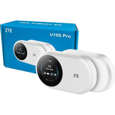 ZTE U10S Pro Wi-Fi 6GHz Wi-Fi 4 maršrutizatorius, 4G+ LTE, 32 įrenginiai, 10 valandų baterija, pasaulinis, 2,4 GHz, 5 GHz, baltas