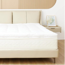 Sweetnight 3D Ultra Soft Mattress Topper Microfibre Polyester Durable Breathable Mattress Topper Mattress Topper Super Soft Fluffy Mattress Cover 180 x 200 x 6 cm White