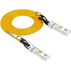 [Yellow] 10G SFP+ DAC Cable 3 m (9.8 ft), Twinax SFP+ Cable for Cisco SFP-H10GB-CU3M, Meraki, Ubiquiti UniFi, D-Link, Supermicro, Netgear, Mikrotik, Open Switches