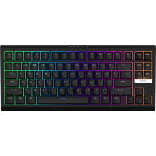 EPOMAKER G84 80% Wireless Gaming Keyboard, 2.4GHz/Type-C/Bluetooth Mechanical Keyboard RGB, QMK/VIA Programmable, Hot Swappable for Gamers, NKRO (Black, Clear Switch)