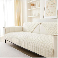 NUODWELL Sustiprintas sofos užvalkalas, 1/2/3/4 vietų sofos užvalkalas, flanelinis neslystantis sofos apsauginis L formos sofos užvalkalas, svetainės baldų apsauginis užvalkalas (smėlio spalvos, 70x120 cm)