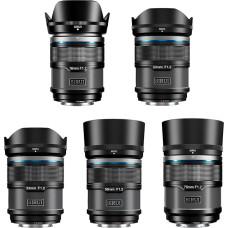 SIRUI Sniper F1.2 Auto Focus Lens Set, 16 mm, 23 mm, 33 mm, 56 mm, 75 mm Wide Angle APS-C Camera Lens, X Mount Lens for X-H2s, X-T5, X-M5, X-S20 (AS-5S-XB, X Mount, Black)