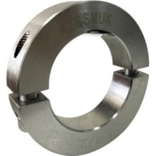 AZSSMUK Schaftmanschetten-Bohrungsgröße: 6,4 cm, zweiteilig, geteilter Edelstahl-Schlosskragen-Klemmensatz (5,1 cm, 6,4 cm)