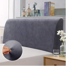 TAOCOCO lovos galvūgalio užvalkalas, elastingas elastingas minkštas aksomo audinys, vienspalvis, pilnai dengiantis, skalbiamas, lengvai prižiūrimas, galvūgalio užvalkalas, pilkas, 150-170 cm pločio