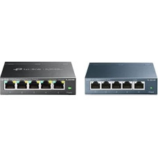 TP-Link TL-SG105E 5-Port Gigabit Easy Smart Managed Network Switch with TP-Link TL-SG105 5-Port Unmanaged LAN Switch
