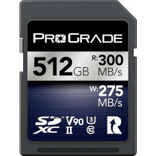 SD UHS-II 512 GB kortelė V90 - iki 250 MB/s įrašymo greitis ir 300 MB/s skaitymo greitis | Profesionalių filmų kūrėjams, fotografams ir turinio kuratoriams - iš 