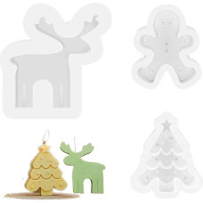 Christmas Mould, Gingerbread Man, Elk, Christmas Tree Candle Silicone Mould, Christmas Candle Mould, DIY Silicone Moulds, Casting Moulds, Silicone Mould Christmas, Christmas Decoration