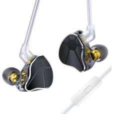 keephifi CCZ BC04 HiFi IEM In Ear Monitor, In-Ear Headphones with 1BA and 1DD, Lightweight Wired Gaming Headphones, Detachable 5N OFC Cable for Singers, 2 Pin Z Pins