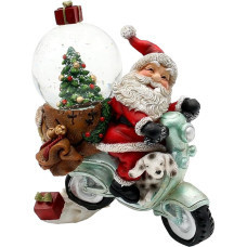 Snowglobe Santa on Scooter Motorcycle, L/W/H/Diameter Ball 11 x 6 x 11 cm, Diameter 4.5 cm