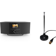 Hama DAB Radio Internet Radio with CD Player & DAB+ DIR3510SCBTX & Oehlbach Radio Rod DAB+ Antenna Radio Antenna