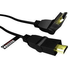 rhinocables® 2m HDMI Swivel 90 Degree Angled End Cable for Blu-Ray 3DTV Xbox