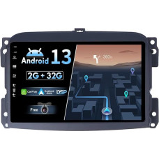 JOYX Android 12 Car Radio Suitable for Fiat 500L (2012-2016) - Rear View Camera Canbus Free - 2G + 32G - 10.1 Inch 2.5D - 2 DIN - Supports DAB Steering Wheel Control 4G WiFi Bluetooth Carplay Android