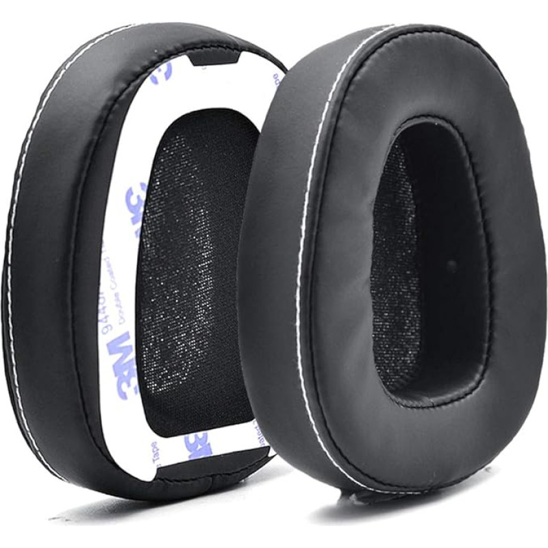 Defean 1 Pair Black Ear Pads with Adhesive Tape Compatible with Skullcandy Crusher Over-Ear Headphones with Built-in Amplifier and Microphone Headphones