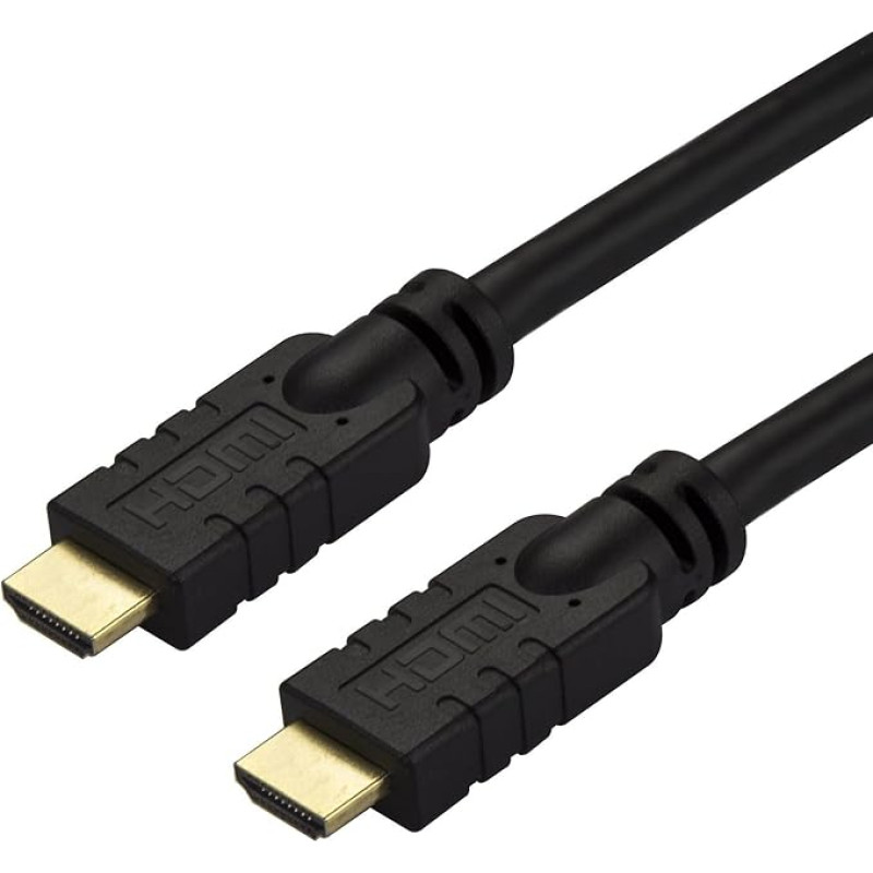 StarTech.com 10 m HDMI 2.0 Cable - 4K 60Hz Active HDMI Connection Cable - CL2 Compliant / Flame Retardant - Long Robust High Speed UHD HDMI Cable - HDR, 18Gbit/s, Male to Male - Black (HD2MM10MA)