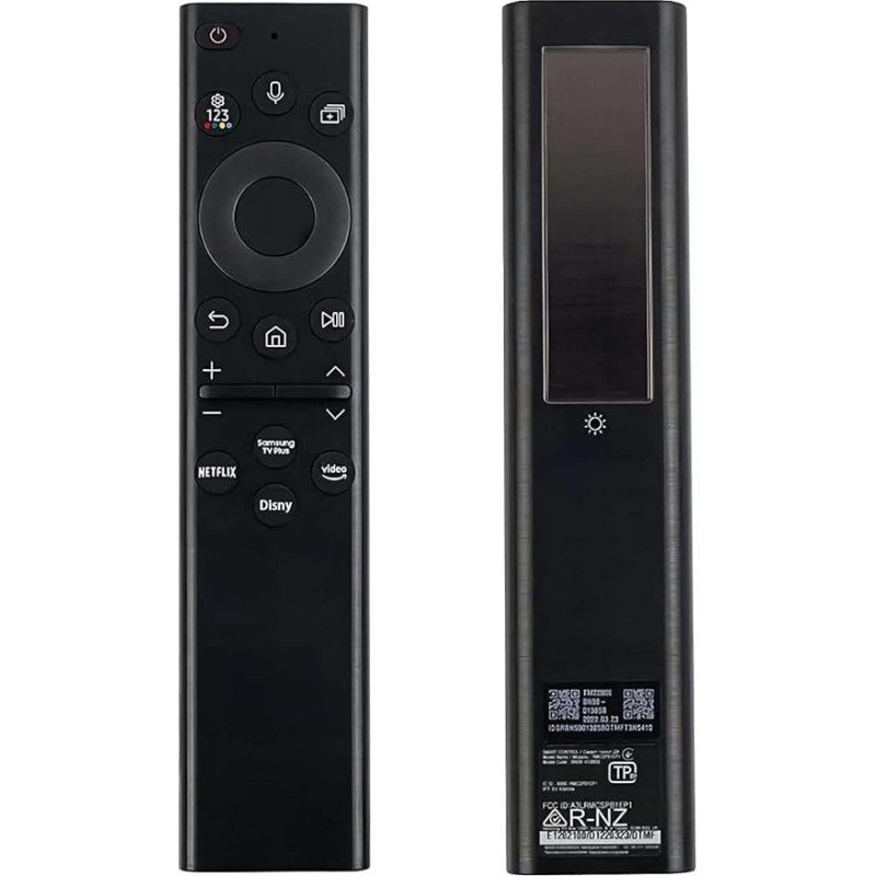 Fourmor Original Voice Remote Control BN59-01385A Solar Charging for Samsung 2021 and 2022 and 2023 Smart TVs. Also Bn59-01385B Full Function Replacement