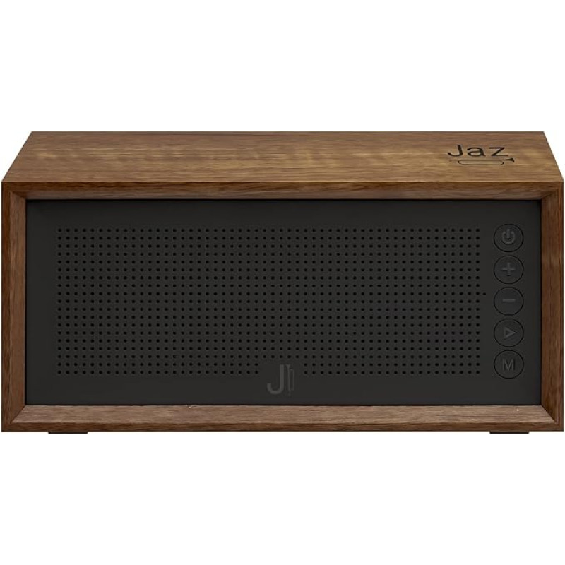 JAZ SBS Fusion Vintage Wireless Speaker, Retro Wooden Speakers with Handsfree Calling, Music Box for USB Stick, Micro SD with 3.5mm AUX Socket, Includes Charging Cable