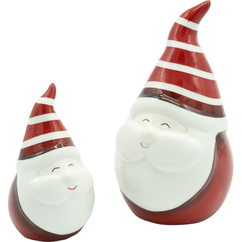 HEITMANN DECO Ceramic Santa Claus Set, Approx. 16 x 10.6 cm