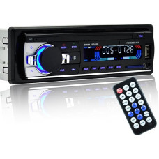 PolarLander Autoradio Audio USB / SD / MP3-Player Receiver Bluetooth-Freisprecheinrichtung mit Fernbedienung schwarz 1 Din