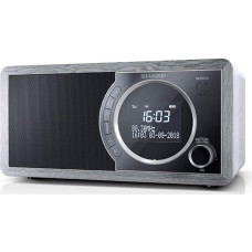 SHARP DR450 Digitalradio (DAB/DAB+/FM mit RDS, Bluetooth, Wecker-Funktionen, 6 Watt), grau