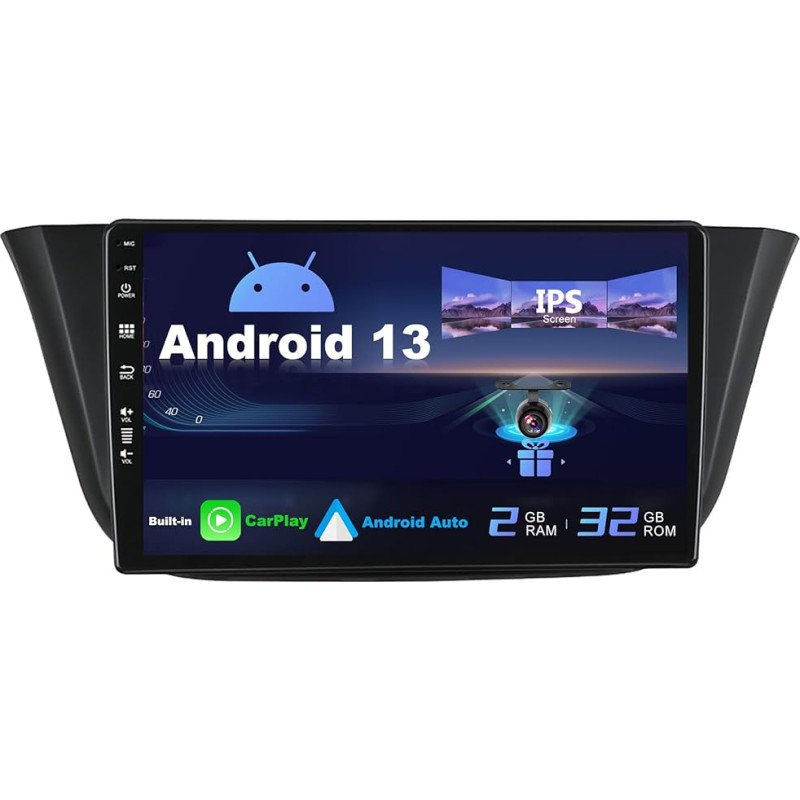 SXAUTO Android 13 IPS Car Radio Suitable for Iveco Daily VI (2014-2021) - Built-in Carplay/Android Car - Reversing Camera Free - 2G + 32G - Steering Wheel Control DAB WiFi Fast Boot BT5.0 4G - 2 DIN 9