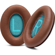 WC Wicked Cushions Premium Replacement Ear Pads for Bose Headphones - Compatible with QC15 / QC25 / QC35 & 35 ii / QC2 / AE2 / AE2i / AE2W / Soundlink - Softer Leather Luxury Memory Foam | Brown