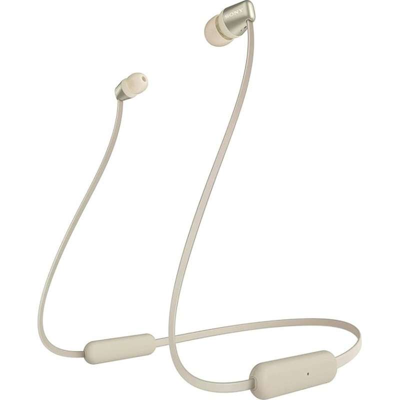 Sony WI-C310 Wireless In-Ear Headphones, 15 Hours Battery Life, Voice Assistant, Magnetic Earplugs, Behind-the-neck Design, Built-in Headset Function, Headset with Microphone