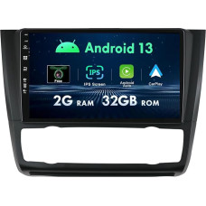 9 Inch Android 13.0 Car Radio for BMW 1 Series E81 E82 E87 E88 at 2004-2012, Support GPS Navi, Bluetooth Car Radio Mirrorlink/Carplay/FM/RDS/WiFi/USB 2GB+32GB