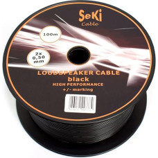 Speaker Cable 2x0,5 mm² CCA 100 m Spool – Black – Audio cable – CABLE