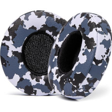 WC Extra Thick Replacement Ear Pads for Beats Solo 2 & 3 Wireless On-Ear Headphones by Wicked Cushions - Soft Leather, Luxury Memory Foam, Strong Adhesive, Snow Camo