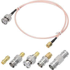 sourcing map RG316 Koaxialkabel, SMA-Stecker auf BNC-Stecker mit Adapter, verlustarmes RF-Koaxialkabel, 4 m, Orange, 1 Stück