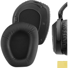 Geekria QuickFit Protein Leather Replacement Ear Pads for Sennheiser RS195 HDR195 RS185 HDR185 HDR175 RS175 HDR165 RS165 Headphones Ear Pads Ear Cups Repair Parts (Black)