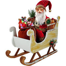 abc HOME Decorative Santa Claus with Sleigh LED Battery Operated 41 cm W