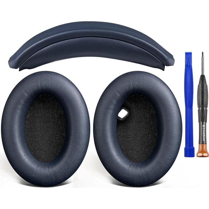 SOULWIT Ear Pads + Headband Headband, Replacement Kit for Sony WH-1000XM4 (WH1000XM4) Over-Ear Headphones, Replacement Headband Pads & Ear Pads Repair Part