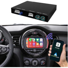 Road Top Wireless Carplay Android Car for BMW Mini Cooper One Hatch Clubman F55 F56 F54 F57 NBT System 2014-2018 Year, Supports Navigation Mirrorlink for Phone, Rear View Camera