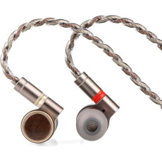 LINSOUL TINHIFI T4 Plus 10mm Magnetic CNT Driver In-Ear Monitor with N54 Circuit, CCAW Voice Coil, Metal Housing, Wooden Front Panel, Removable Silver Copper Cable (Grey, T4 Plus)