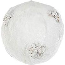 EUROCINSA Ref.27120 Ball Pendant White Made of Raffia Shiny with Pineapple Inserts 10 cm Diameter Pack of 8