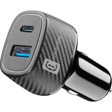 Cellularline Car charger, car multipower ultra equipped with USB port and USB-C port