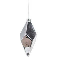 EUROCINSA 28331 Ornament Pendant Diamond Metal Silver 8 Diameter x 17 cm Pack of 6 One Size