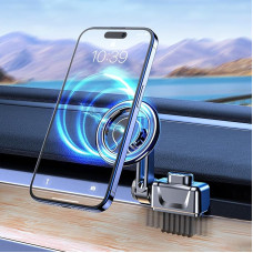 BRIMFORD Magnetic Phone Holder for Tesla Model 3 Model Y, Fits iPhone 12/13/14, 360° Adjustable, Magnetic Phone Holder for Tesla Air Grille, Fits Magsafe (Product 2)